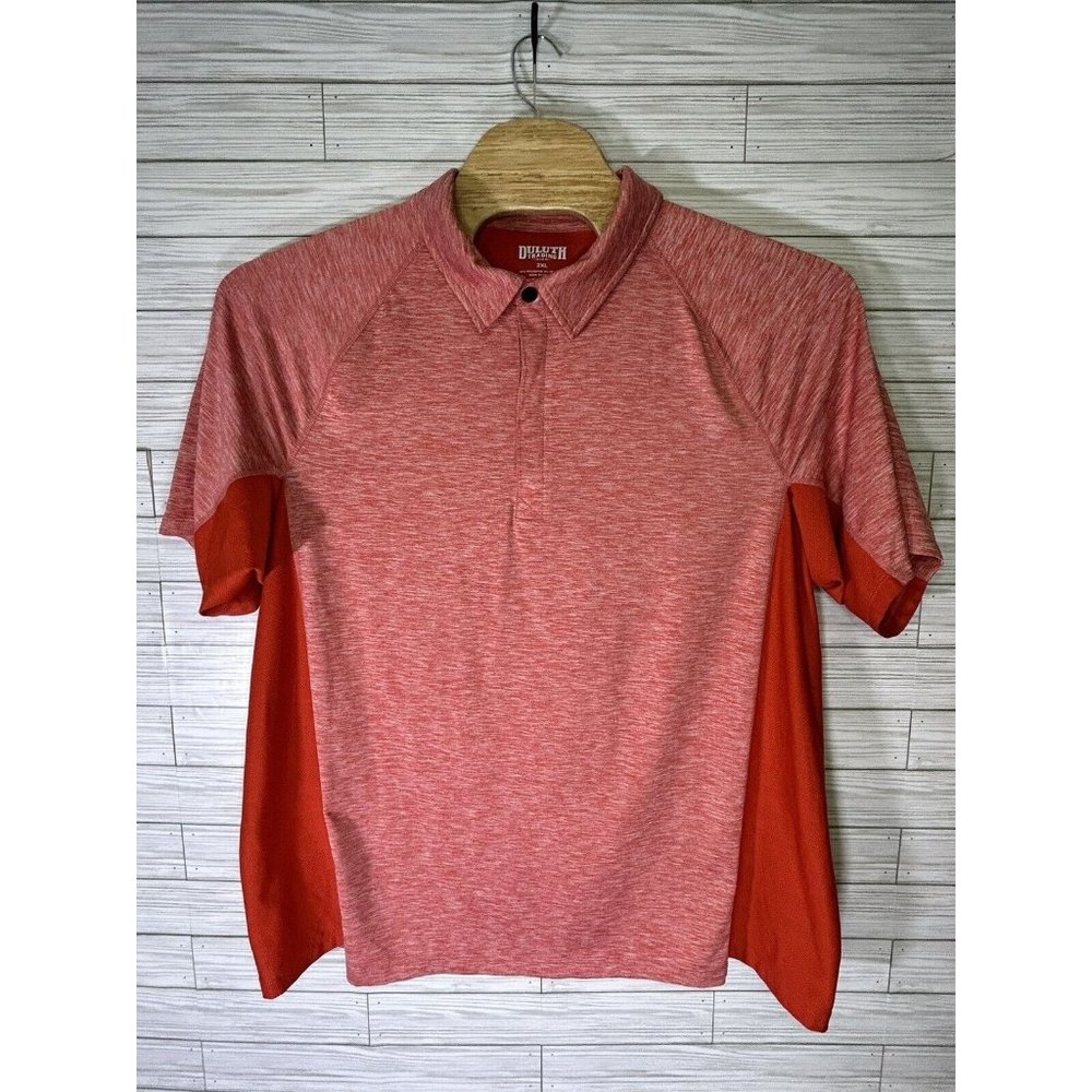 Duluth Trading Men's 2XL Shirt Short Sleeve  Performance Stretch 3/4 Zip Closure